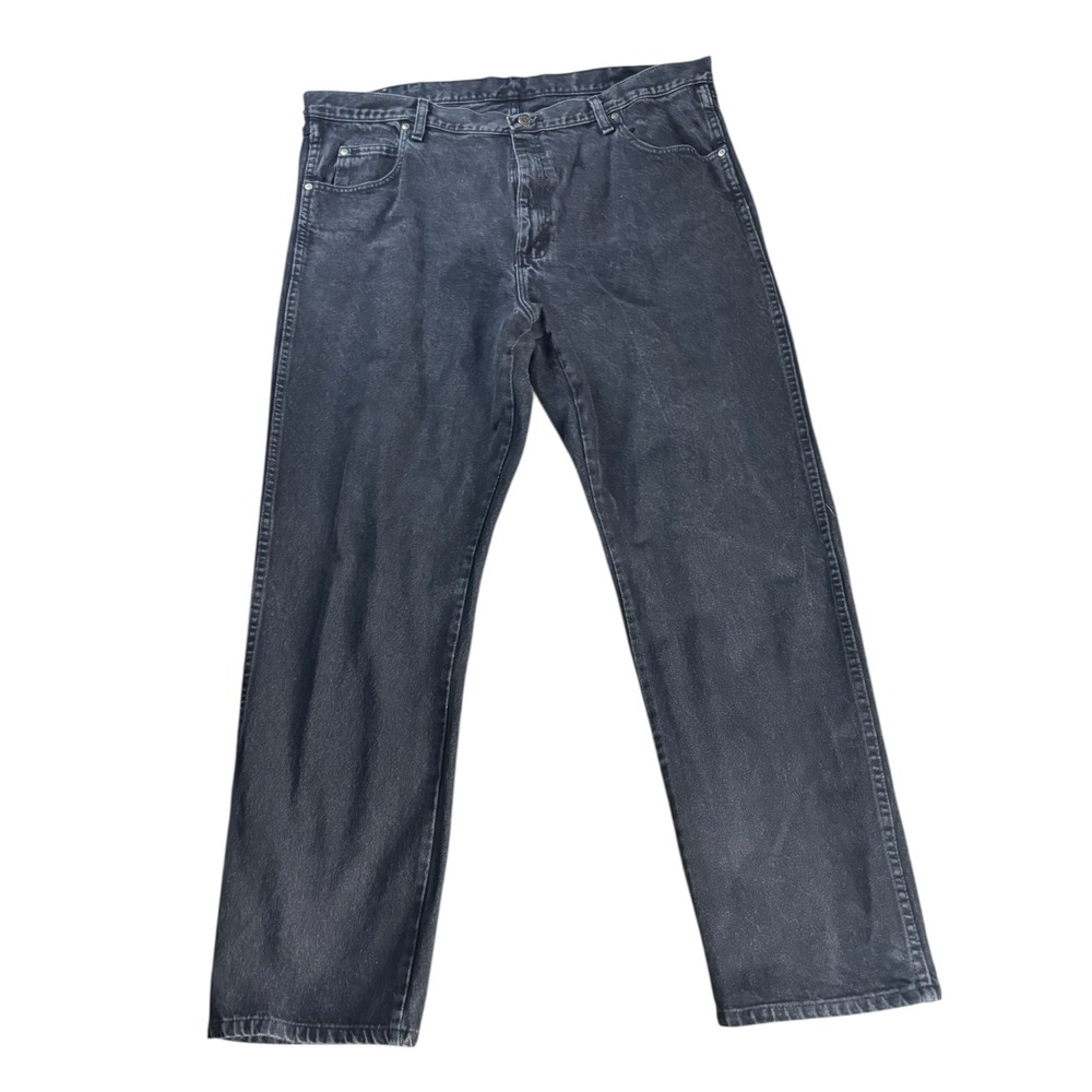 Wrangler Rugged Wear Jeans Mens 42x34 Black Denim Straight Leg Workwear Casual